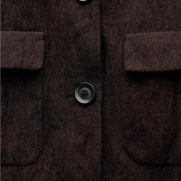 Zara Dark Brown Blazer - Picture 5 of 7